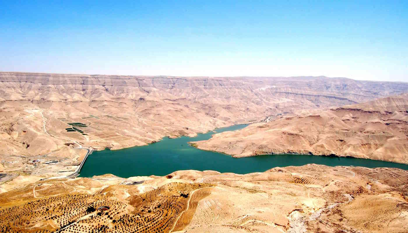 Staudamm, Jordanien Staudamm, Jordanien