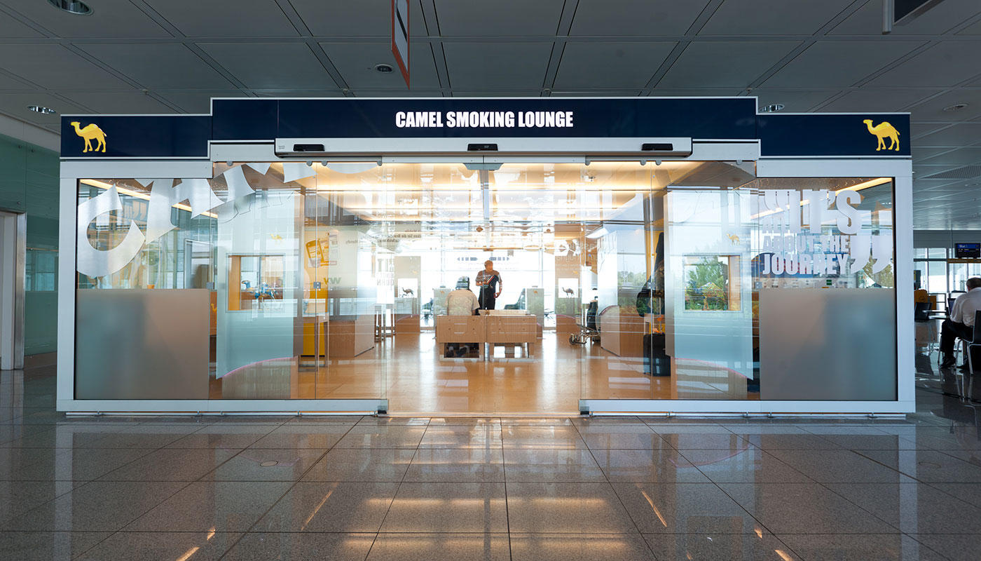 Raucherlounge Beispiel für Raucherlounge im Terminal 2