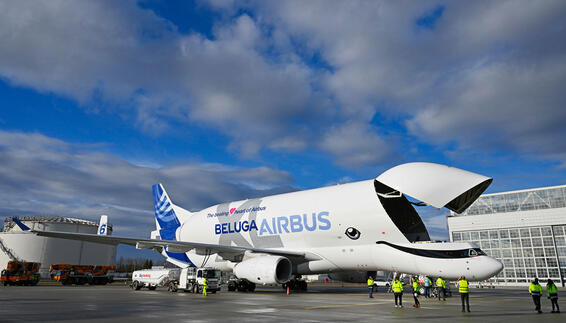 "BelugaXL" zu Gast am Flughafen München 